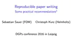 Reproducible paper writing: Some practical recommendations